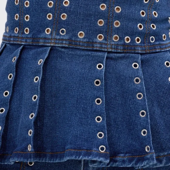 New Akira SOFIA DENIM CORSET WITH GROMMET